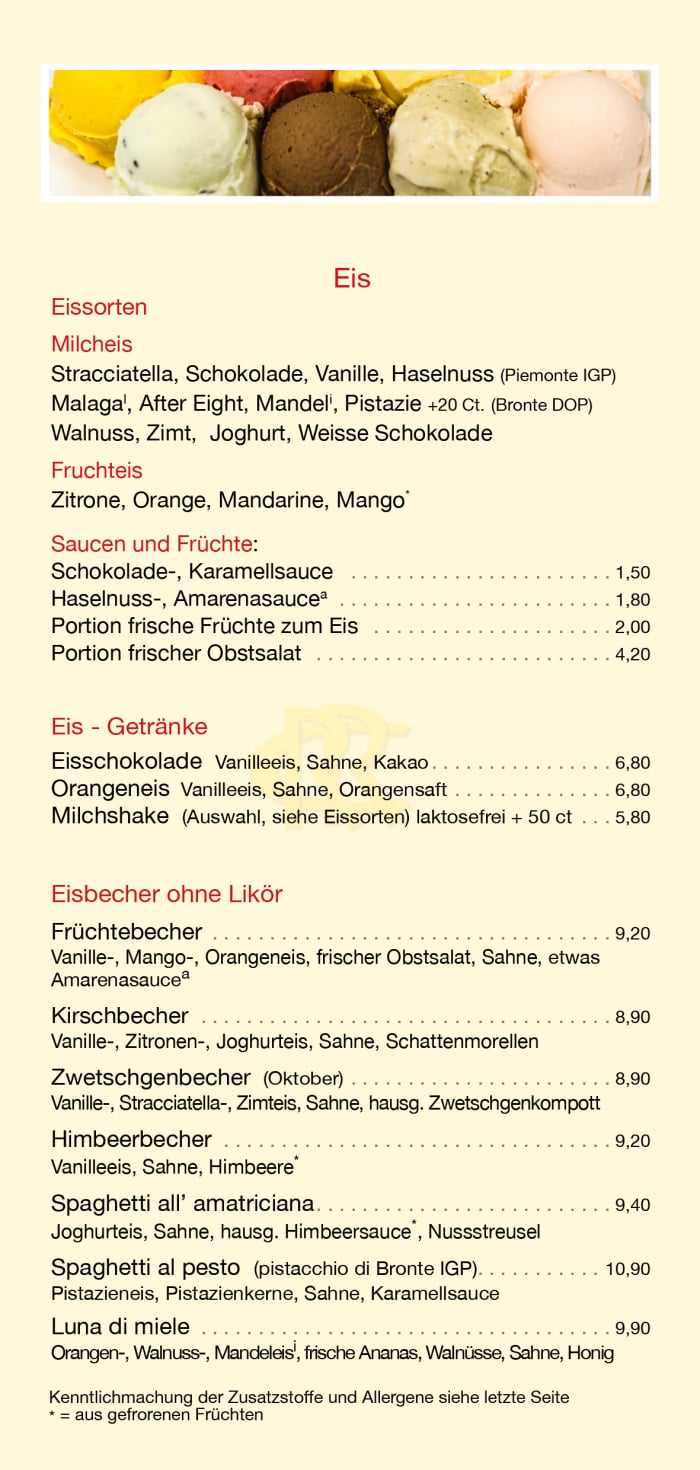 Cercena-Eiskarte-Ausserhaus