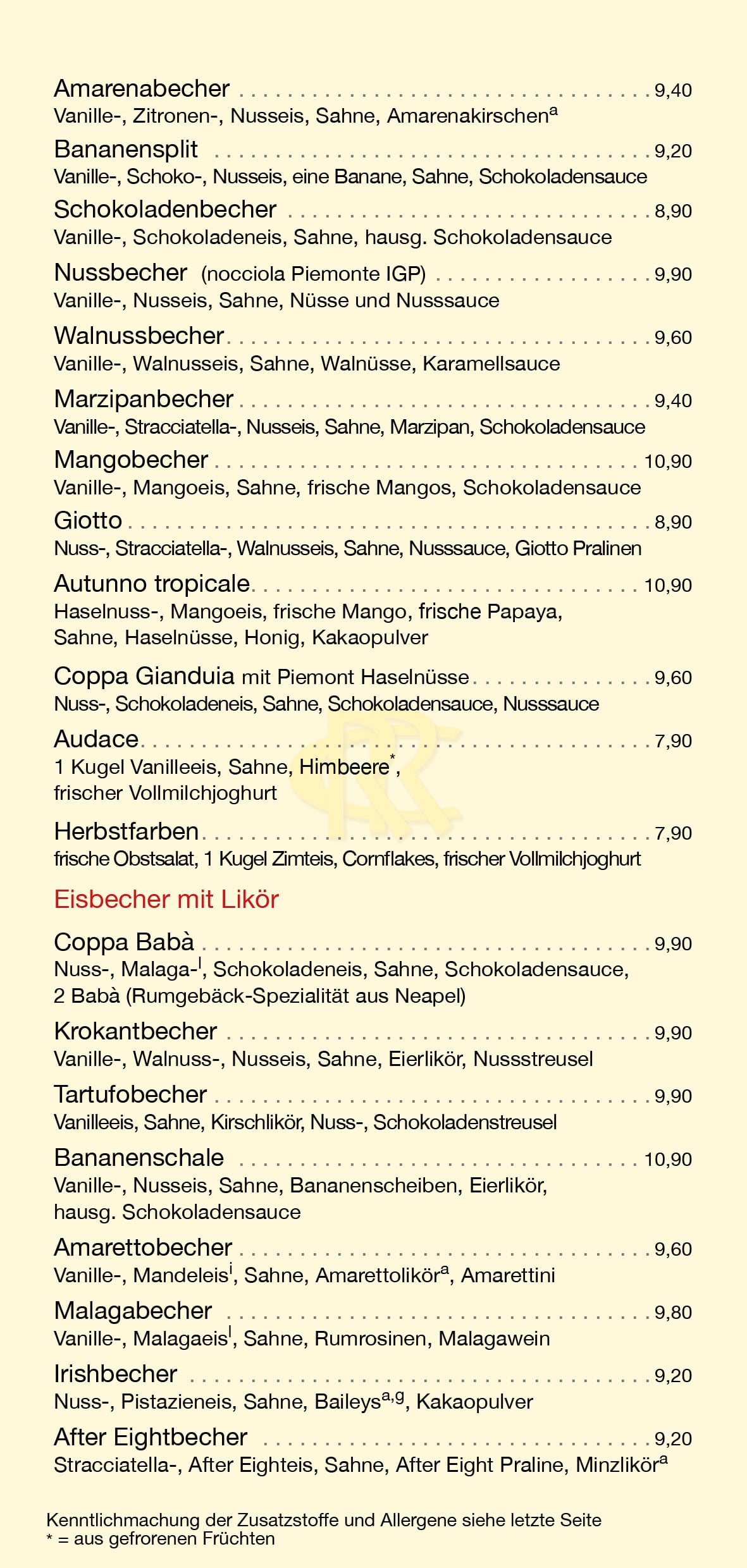 Cercena-Eiskarte-Ausserhaus
